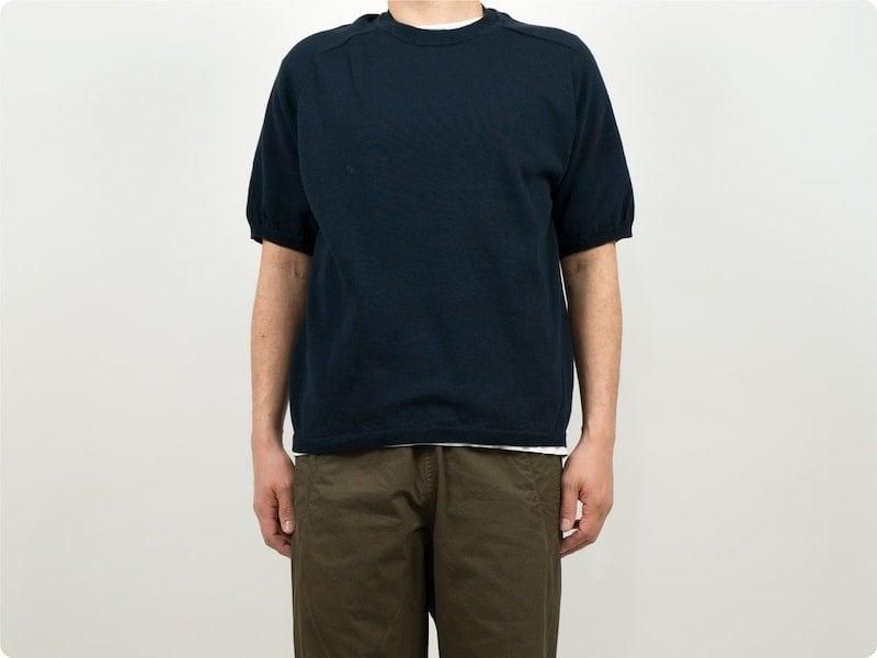 Charpentier de Vaisseau Klim Cotton Knit Short Sleeve NAVY