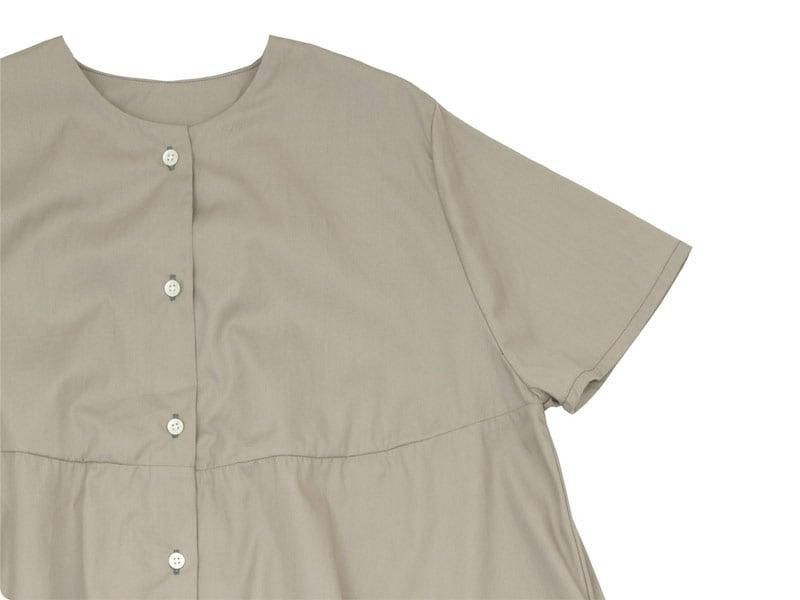 Atelier d'antan Martinuʥޥƥ̡ Short Sleeve Bouton one-piece LIGHT GRAY