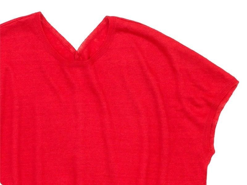 Atelier d'antan Sabinaʥӥʡ Short Sleeve Linen Knit RED
