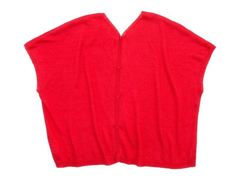 Atelier d'antan Sabinaʥӥʡ Short Sleeve Linen Knit RED