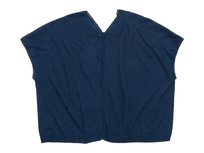 Atelier d'antan Sabinaʥӥʡ Short Sleeve Linen Knit NAVY