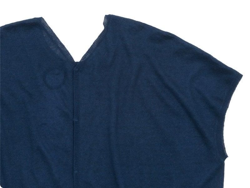 Atelier d'antan Sabinaʥӥʡ Short Sleeve Linen Knit NAVY