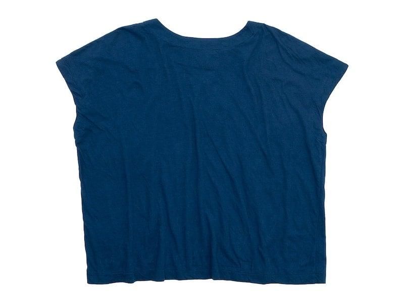 Atelier d'antan Peelʥԡ Cotton No Sleeve T-Shirt NAVY