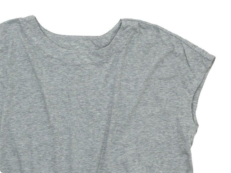 Atelier d'antan Peelʥԡ Cotton No Sleeve T-Shirt GRAY