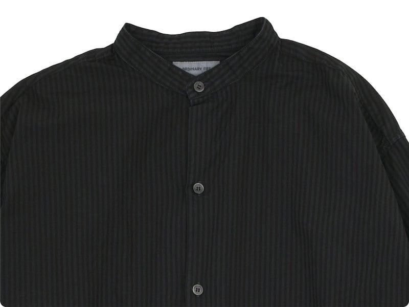 ordinary fits EDWARD STAND ONEPIECE STRIPE BLACK