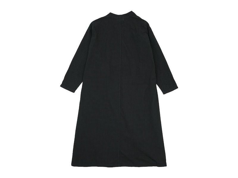 ordinary fits APRON ONEPIECE CHECK BLACK