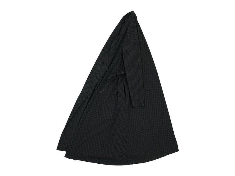 ordinary fits APRON ONEPIECE CHECK BLACK