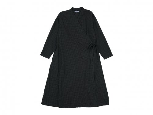 ordinary fits APRON ONEPIECE CHECK BLACK