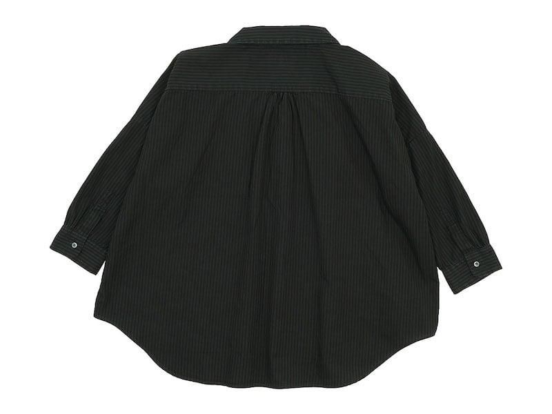 ordinary fits BARBER SHIRT STRIPE BLACK