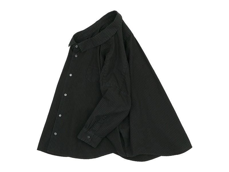 ordinary fits BARBER SHIRT STRIPE BLACK