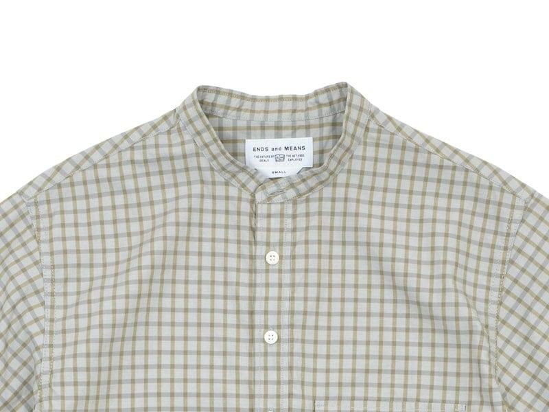 ENDS and MEANS Band Collar P/O Shirts COLOR CHECK