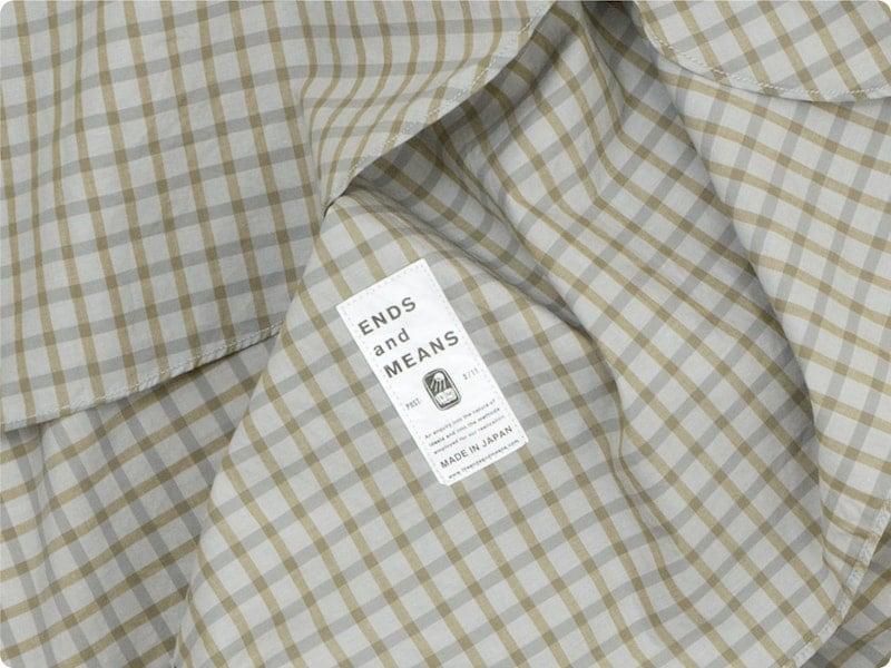 ENDS and MEANS Band Collar P/O Shirts COLOR CHECK