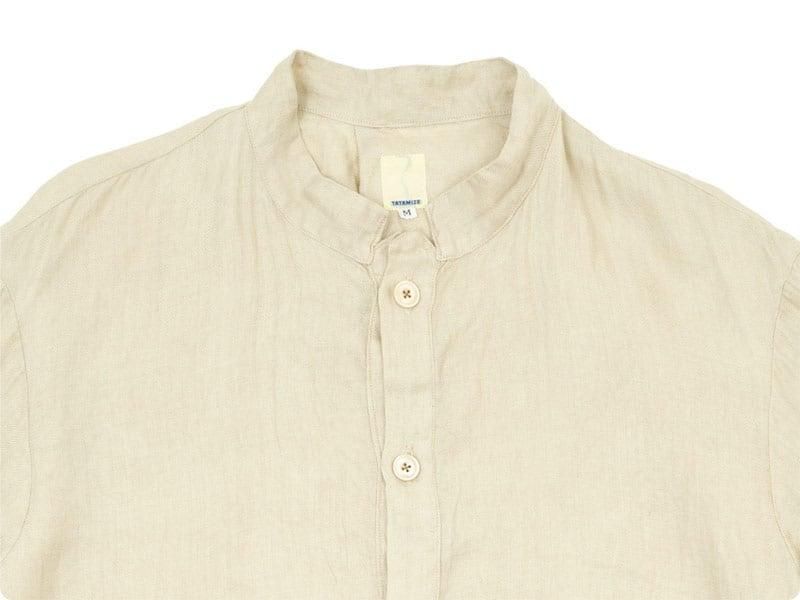 TATAMIZE P/O STAND COLLAR SHIRTS BEIGE