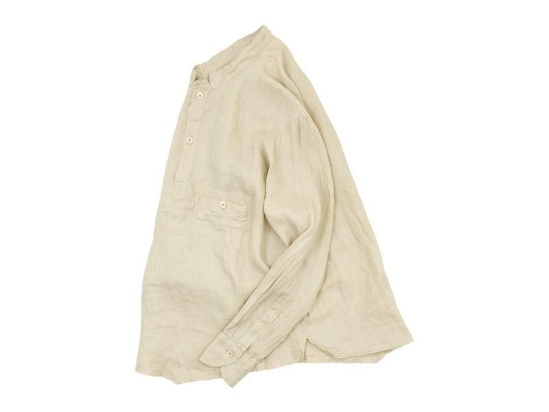 TATAMIZE P/O STAND COLLAR SHIRTS BEIGE