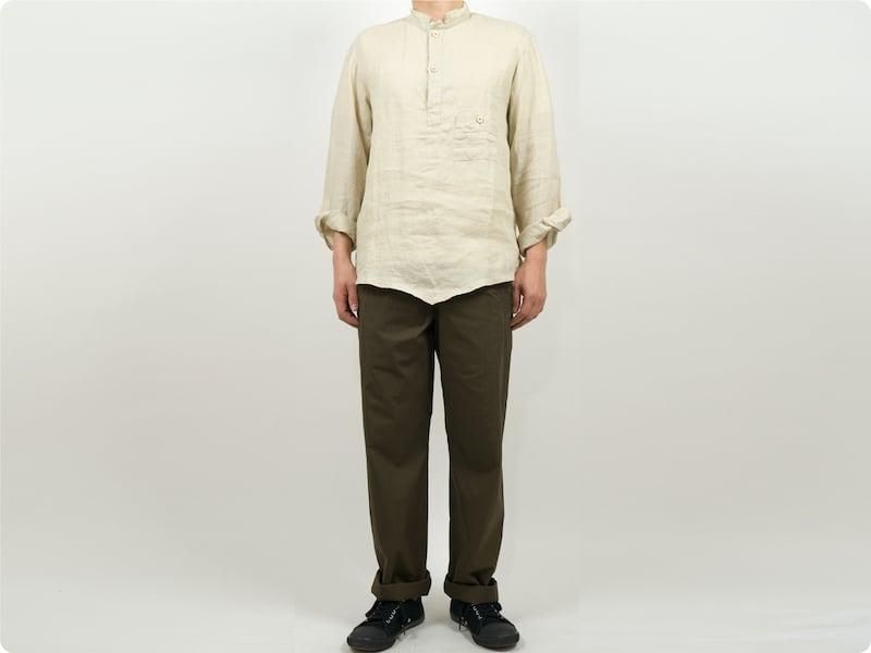 TATAMIZE P/O STAND COLLAR SHIRTS BEIGE