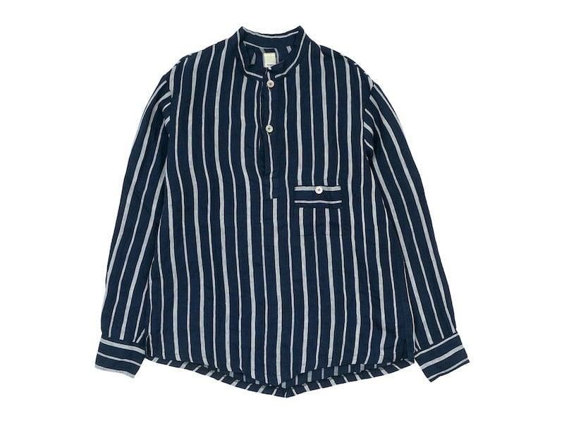 TATAMIZE P/O STAND COLLAR SHIRTS STRIPE