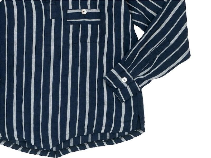 TATAMIZE P/O STAND COLLAR SHIRTS STRIPE