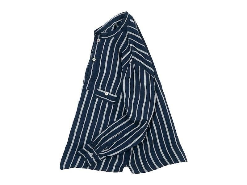 TATAMIZE P/O STAND COLLAR SHIRTS STRIPE