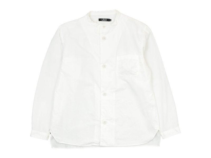 LOLO 40タイプライター スタンドカラーシャツ WHITE LOLO通販・取扱い