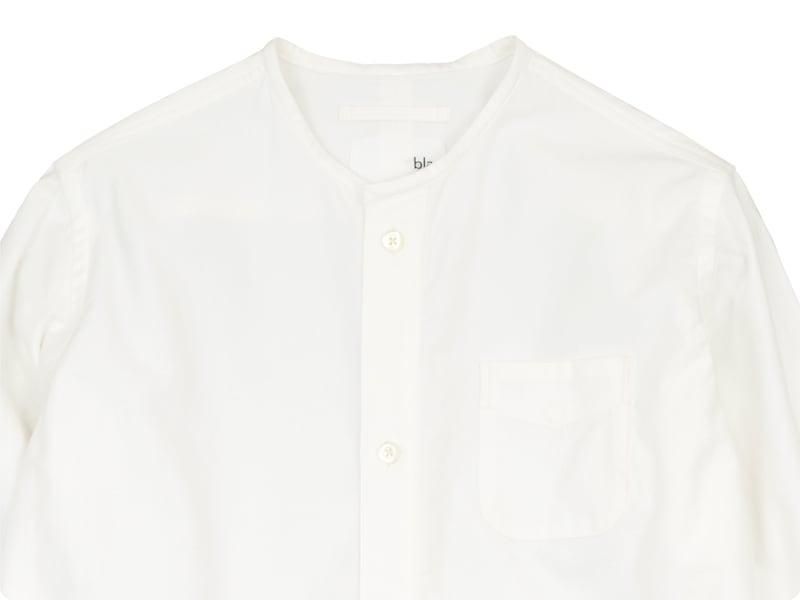 blanc no collar long shirts cotton WHITE