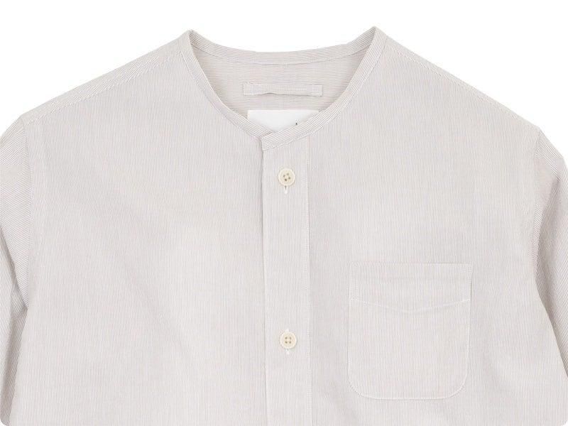 blanc no collar long shirts cotton OFF x GRAY