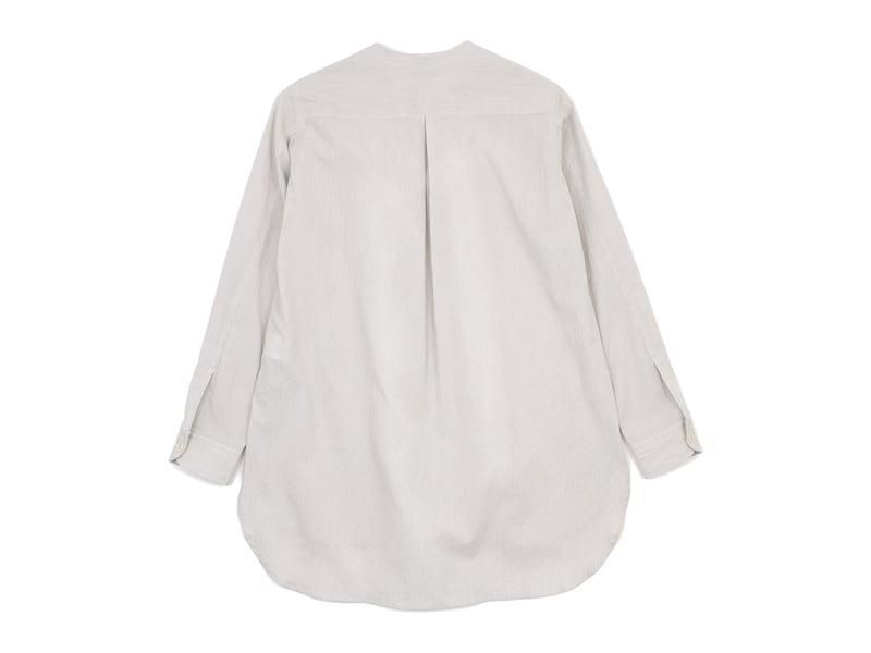 blanc no collar long shirts cotton OFF x GRAY