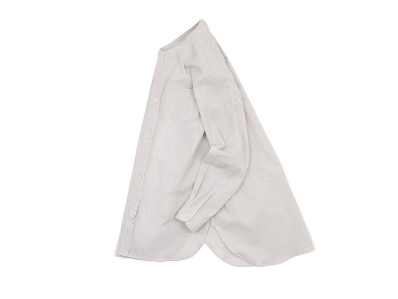 blanc no collar long shirts cotton OFF x GRAY