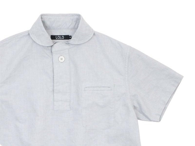 LOLO LIKE リネンプルオーバー半袖シャツ LOLO リネンB.D.半袖プルオーバーシャツ WHITE LOLO通販・取扱い