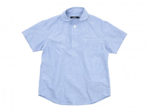 LOLO コットンプルオーバーシャツ 半袖 BLUE