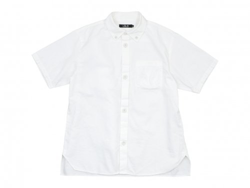 LOLO コットンボタンダウンシャツ 半袖 WHITE