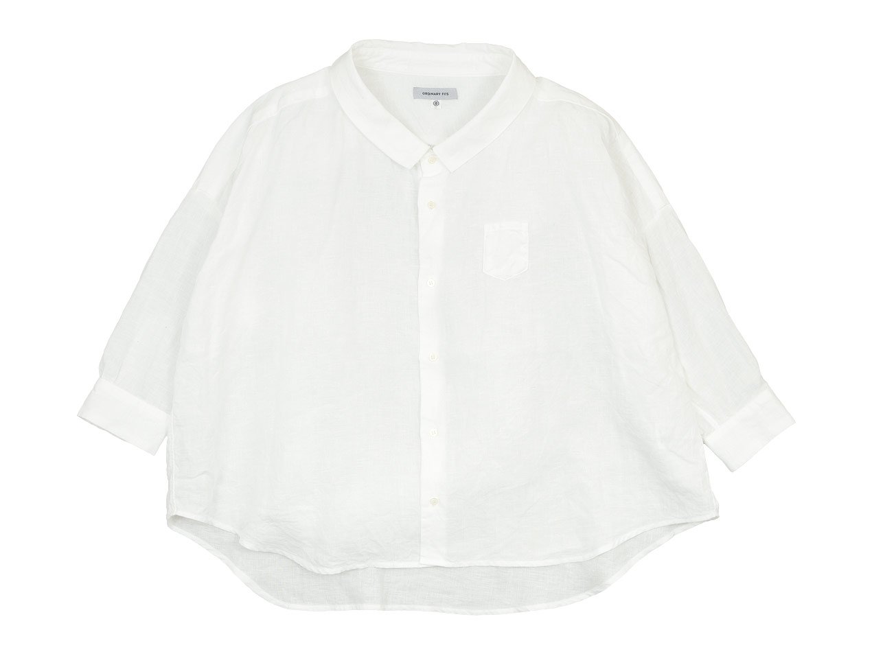 ordinary fits LINEN BARBER SHIRT OFF WHITE