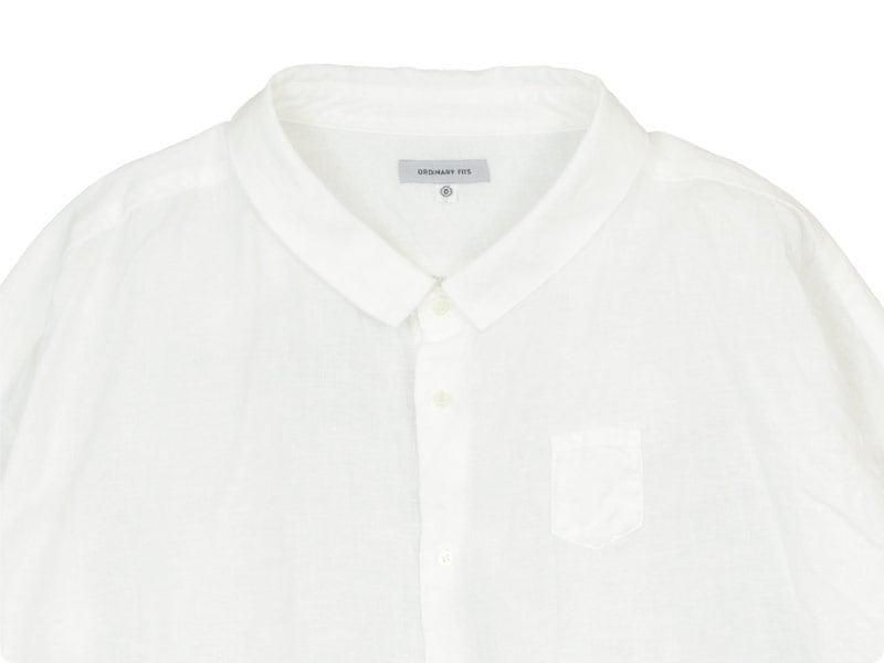 ordinary fits LINEN BARBER SHIRT OFF WHITE