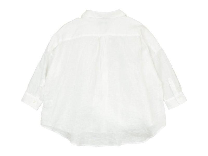 ordinary fits LINEN BARBER SHIRT OFF WHITE