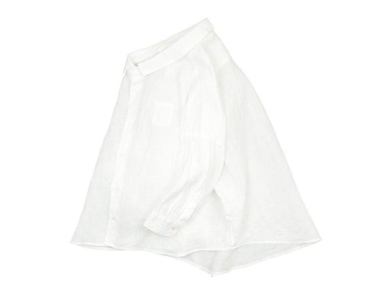 ordinary fits LINEN BARBER SHIRT OFF WHITE