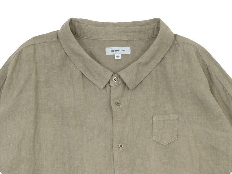 ordinary fits LINEN BARBER SHIRT GRAY