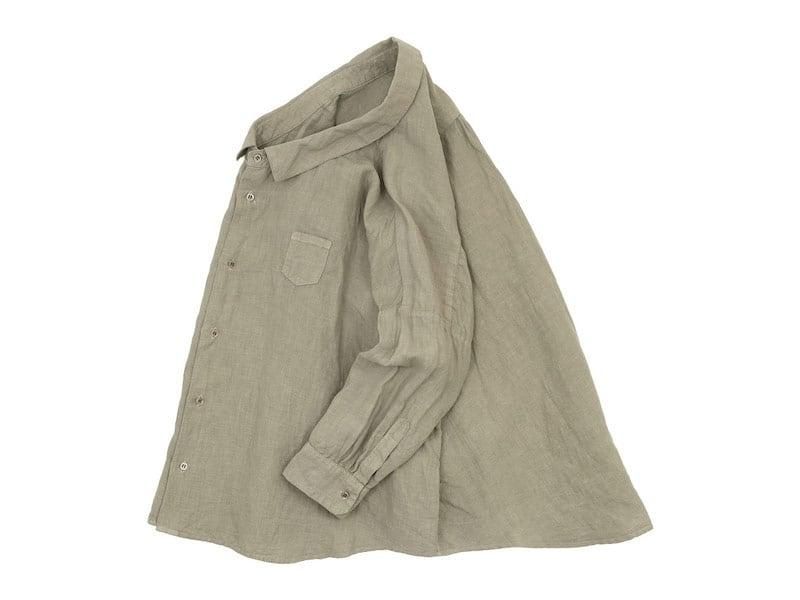 ordinary fits LINEN BARBER SHIRT GRAY