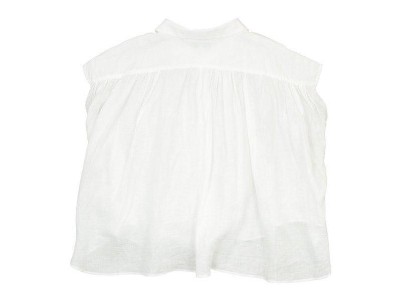 ordinary fits LINEN BARBER NO SLEEVE SHIRT OFF WHITE