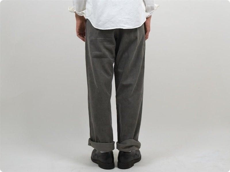 TUKI macaroni trousers corduroy 23SAGE GREEN