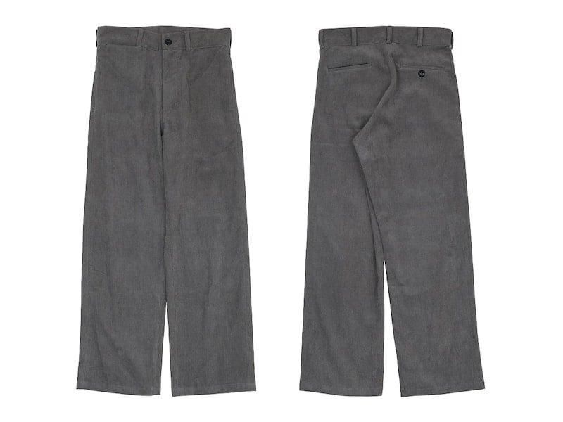 TUKI macaroni trousers corduroy 23SAGE GREEN