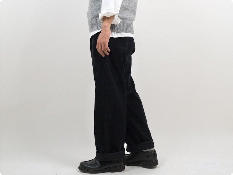 TUKI macaroni trousers corduroy 09BLACK