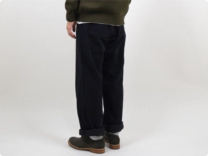 TUKI macaroni trousers corduroy 09BLACK