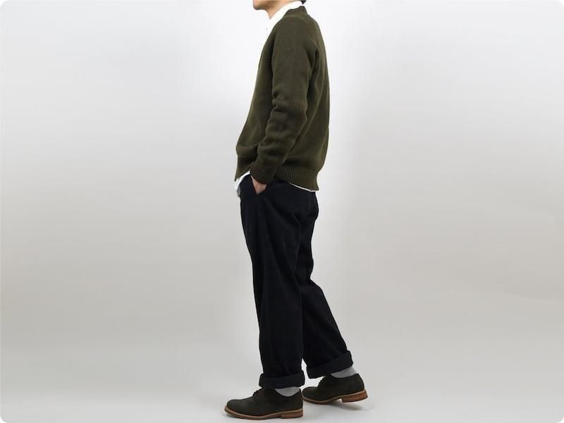 TUKI macaroni trousers corduroy 09BLACK