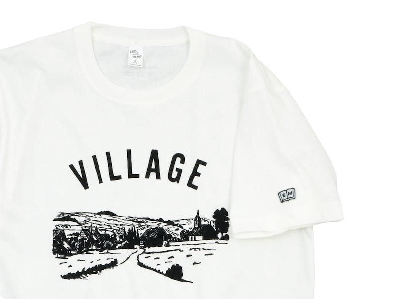  ENDS and MEANS Village Tee WHITE