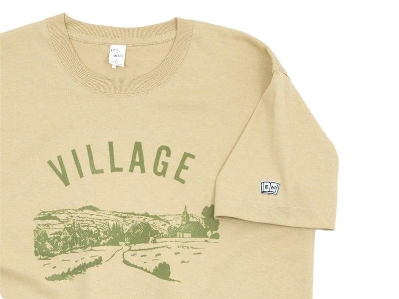  ENDS and MEANS Village Tee BEIGE