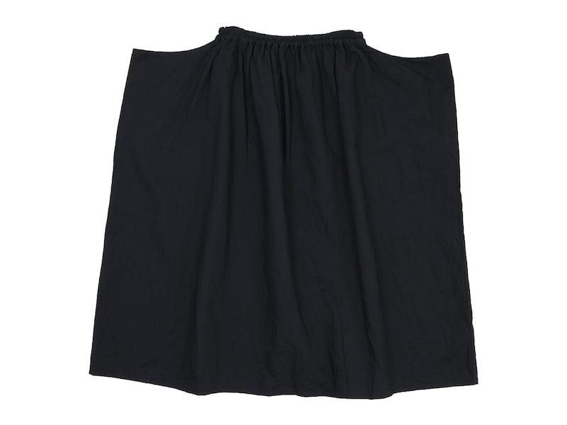 homspun コットンリネンマット ギャザースカート ブラック homspun