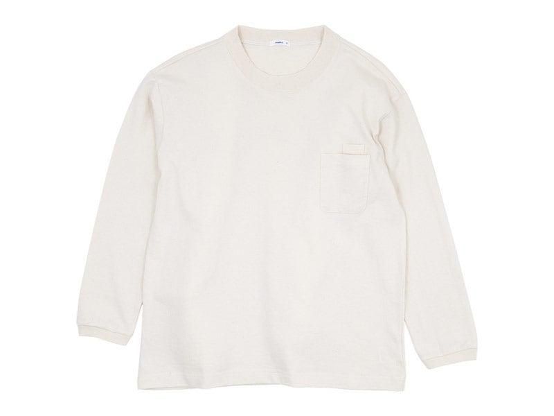 maillot US cotton double pocket long-T ECRU