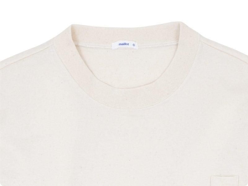 maillot US cotton double pocket long-T ECRU