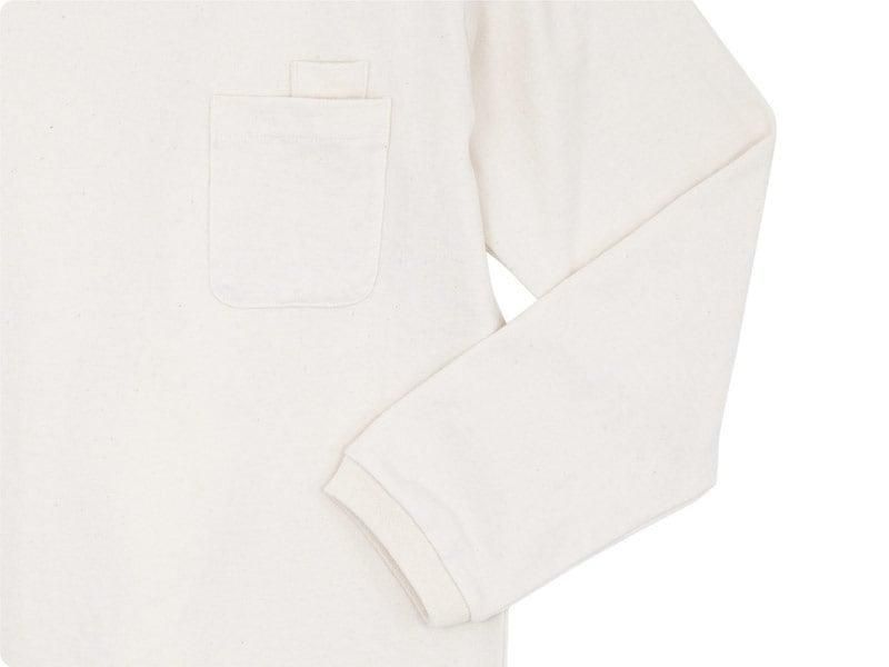 maillot US cotton double pocket long-T ECRU