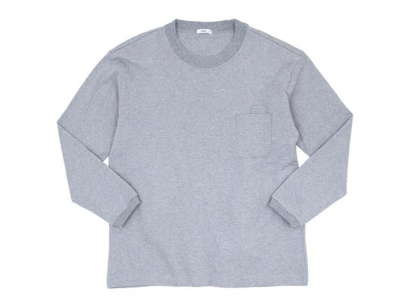 maillot US cotton double pocket long-T TOP GRAY