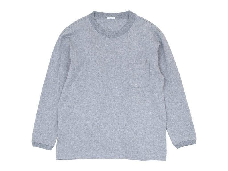 maillot US cotton double pocket long-T TOP GRAY